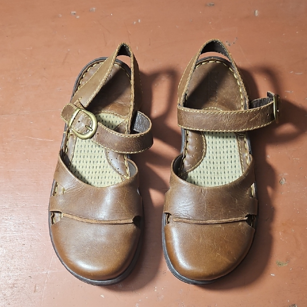 Born, Brown Leather, Sandals, Ladies Size 8